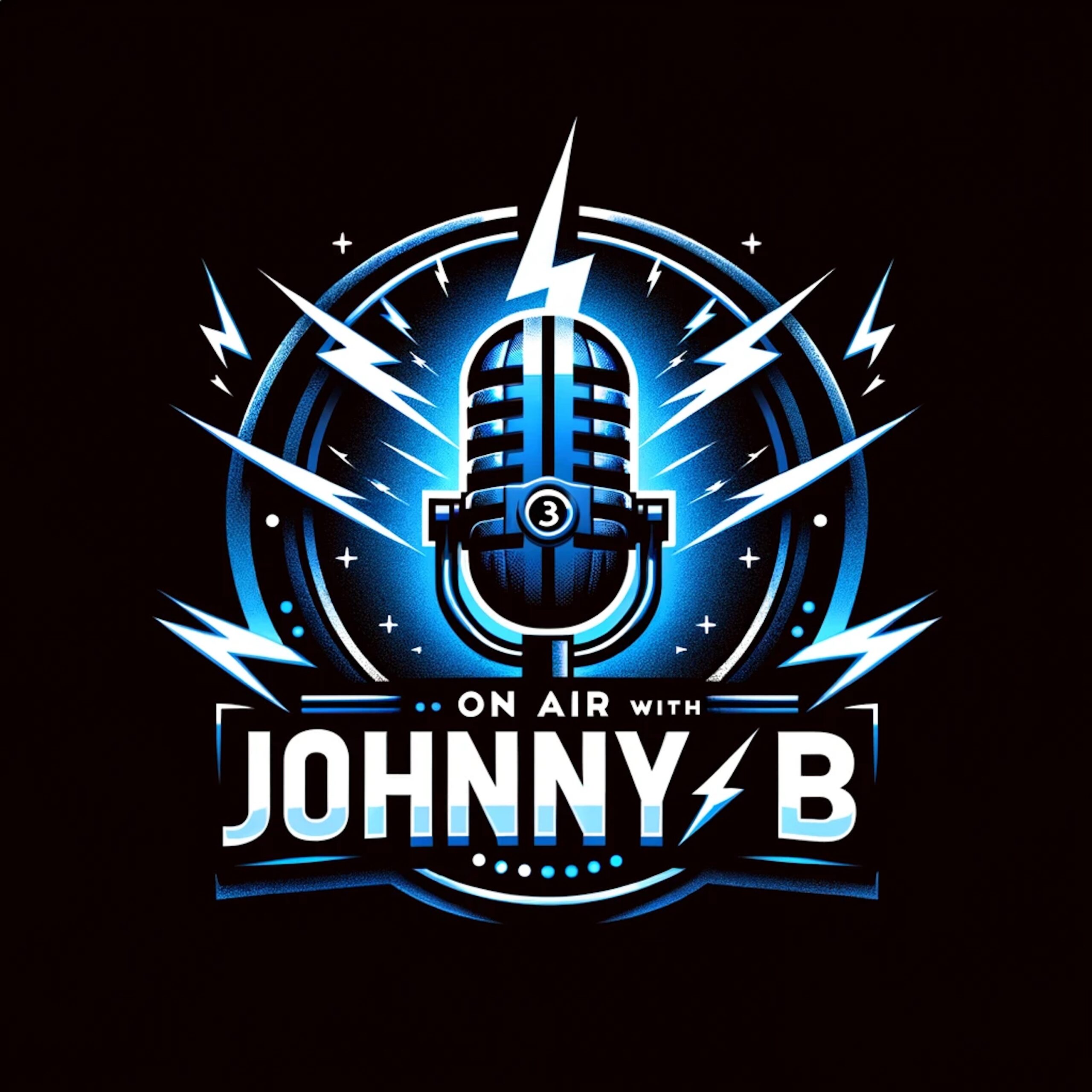 logo for on air with johnny b